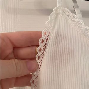 White Lace-lined Tank